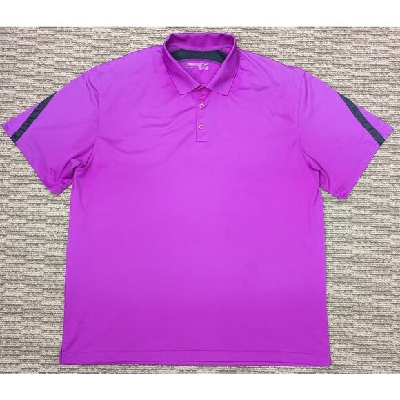 Nike Golf Dri-FIT Polo Shirt Men’s XL Purple Black Sleeve Design Athletic - Picture 1 of 8